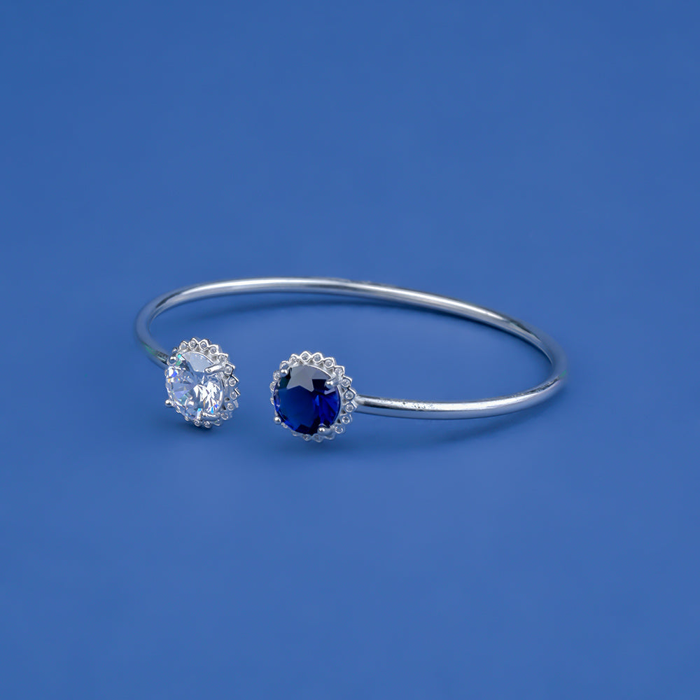 White And Blue Diamond Bracelet